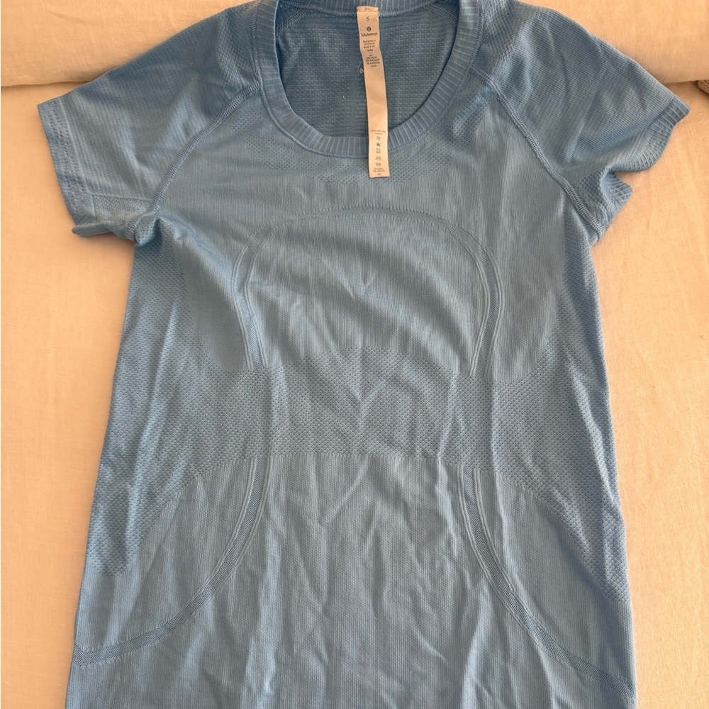 Lululemon light blue workout top